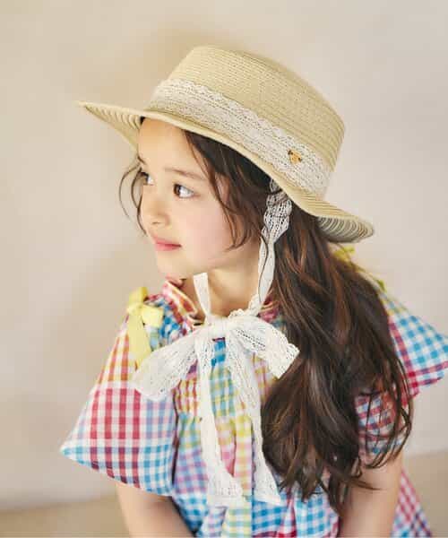 レースリボンカンカン帽