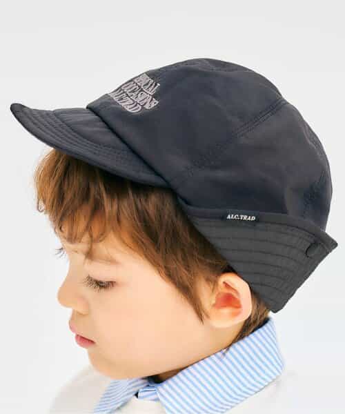 ★SALE★日よけ付きロゴ刺繍キャップ_UVカット_接触冷感