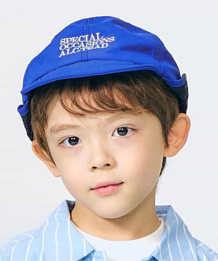 ★SALE★日よけ付きロゴ刺繍キャップ_UVカット_接触冷感