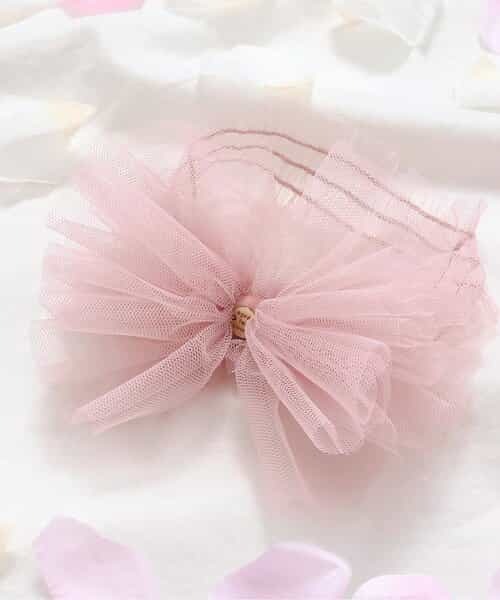 ボリュームチュールリボンヘアバンド