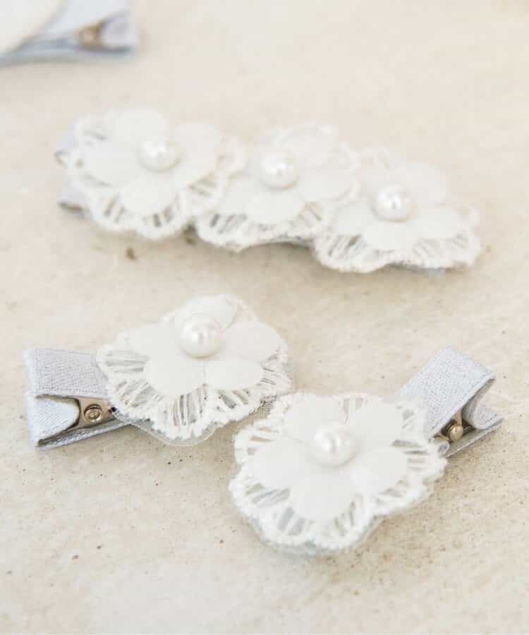 ★SALE★ハート・お花モチーフヘアクリップセット【フォーマル対応】