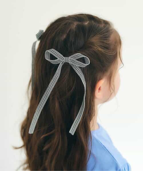 リボンヘアクリップセット