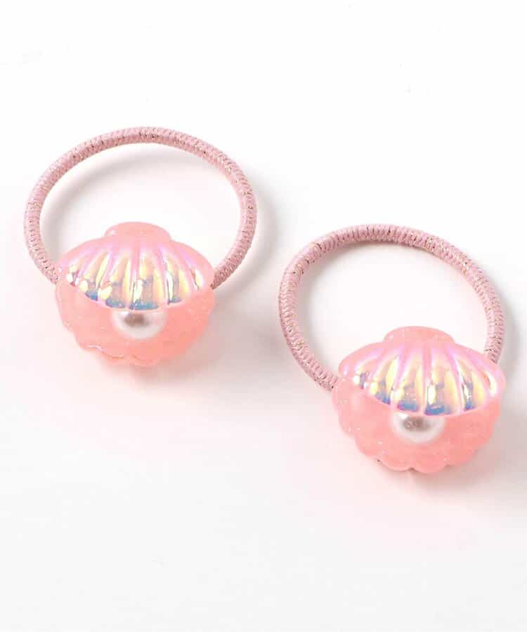 キラキラシェルヘアゴム2個セット