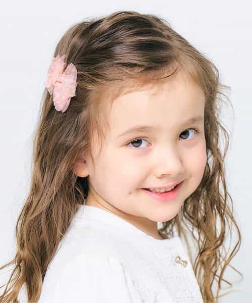 キラキラリボンヘアクリップ2個セット