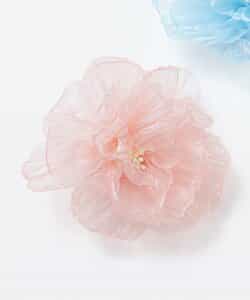 チュールお花ヘアクリップ