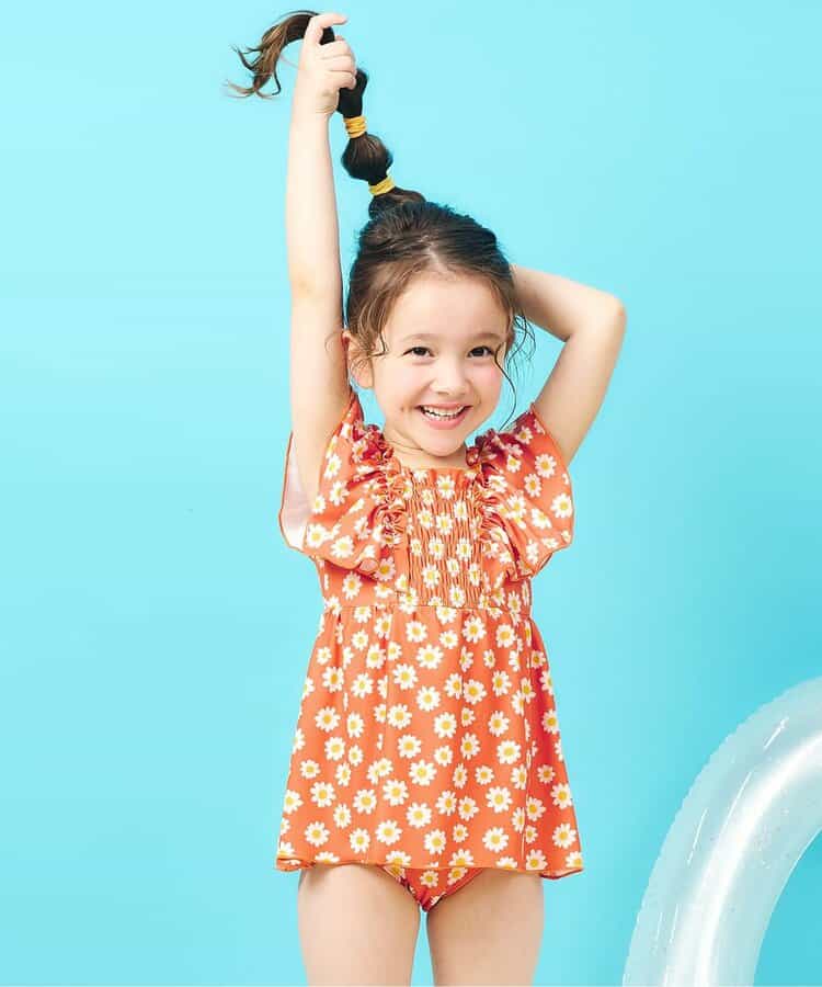 ★予約★シャーリングフリルワンピース水着