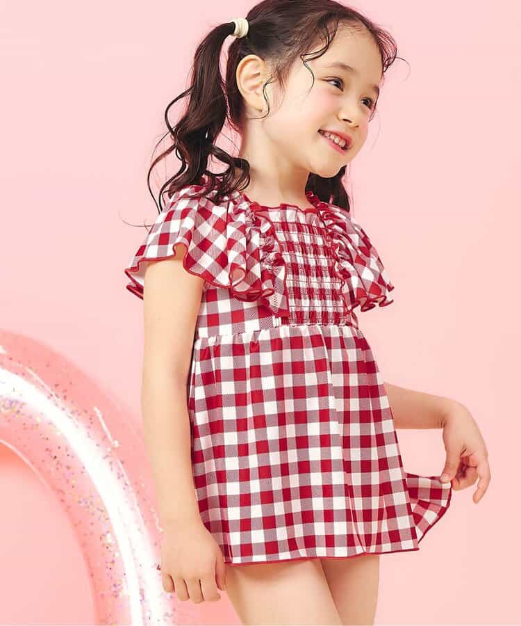 ★予約★シャーリングフリルワンピース水着