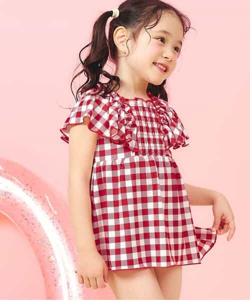 ★予約★シャーリングフリルワンピース水着