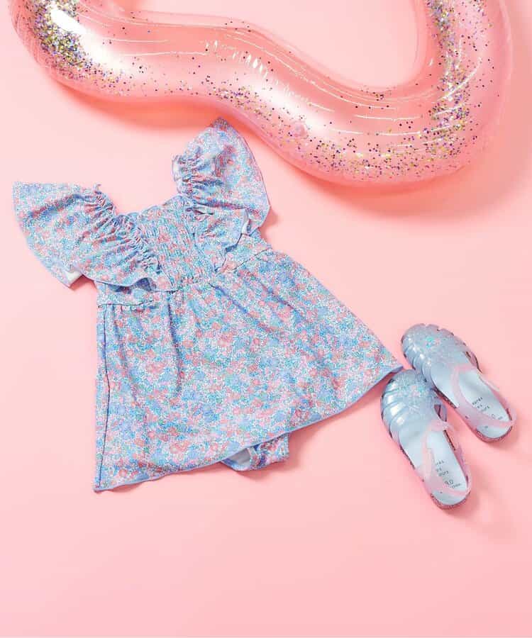 ★予約★シャーリングフリルワンピース水着