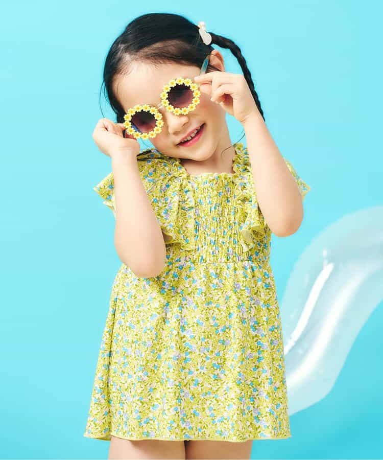 ★予約★シャーリングフリルワンピース水着