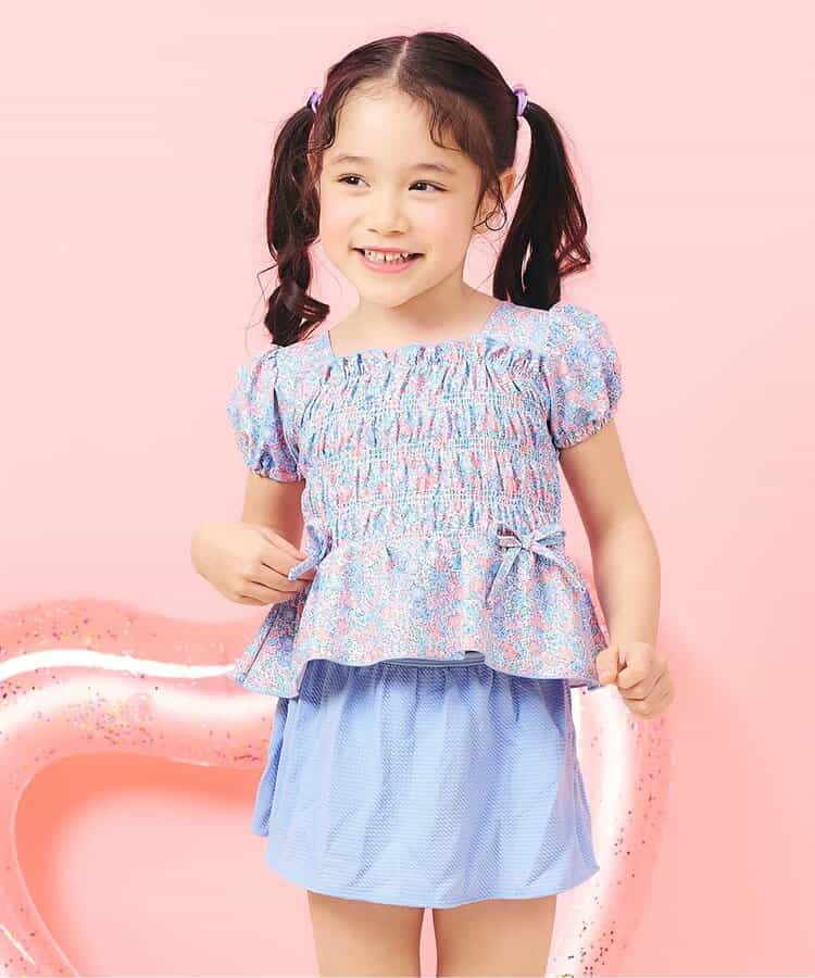 ★予約★【リンク】ギンガム・トロピカル・フラワーシャーリングセパレート水着