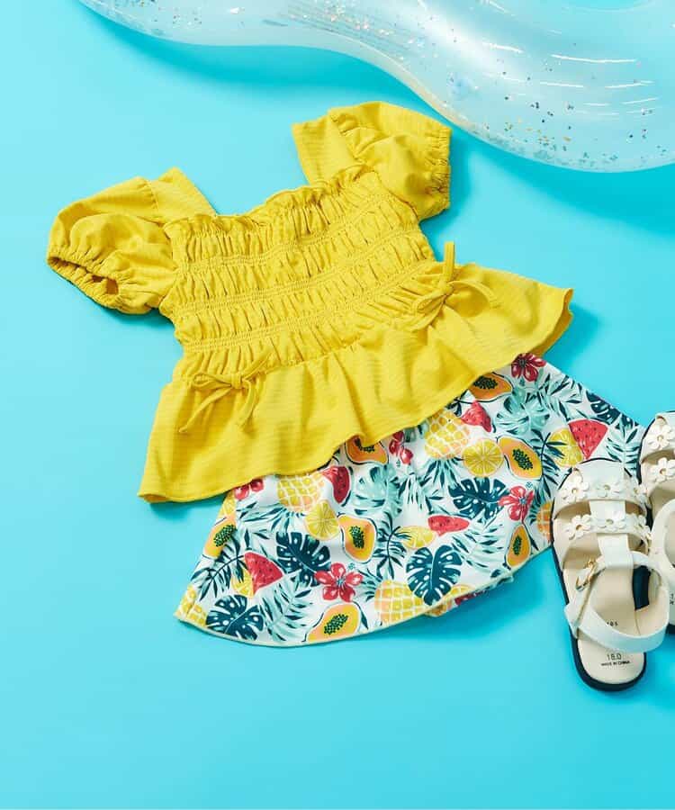 ★予約★【リンク】ギンガム・トロピカル・フラワーシャーリングセパレート水着