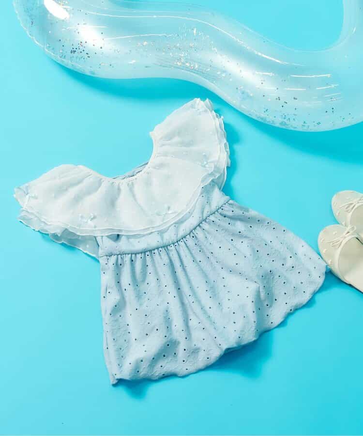 ★予約★レース・花柄シアーフリルワンピース水着