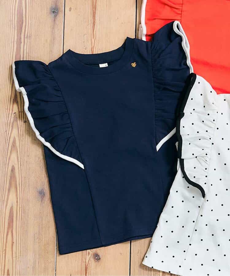 ★SALE★パイピングフリルトップス_UVカット_接触冷感_吸水速乾