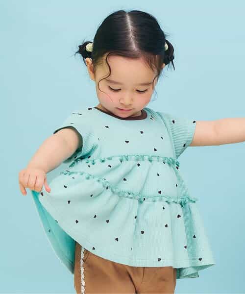 さらさらワッフルフレアチュニック UVカット