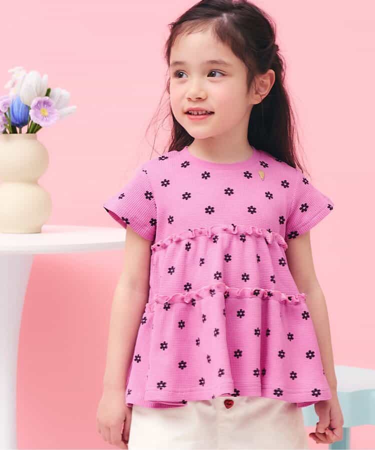 さらさらワッフルフレアチュニック UVカット