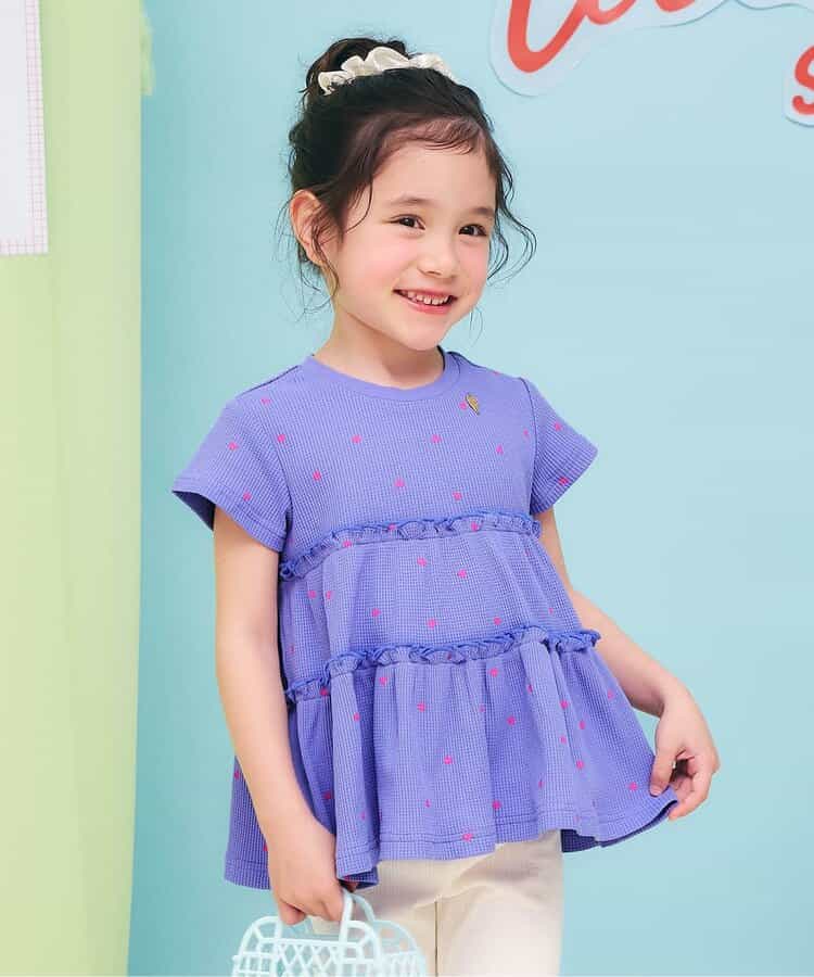 さらさらワッフルフレアチュニック UVカット