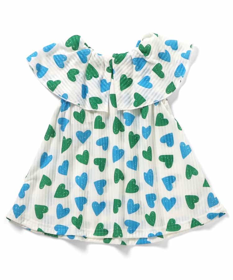 総柄カットサッカー襟付きトップス  吸水速乾