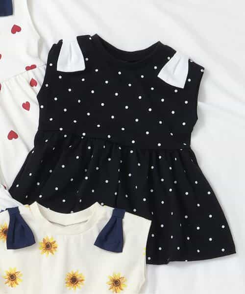 ★SALE★肩リボンペプラムTシャツ_接触冷感