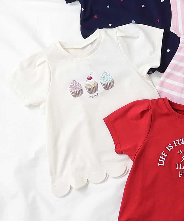 ★SALE★裾スカラップアソートTシャツ_接触冷感