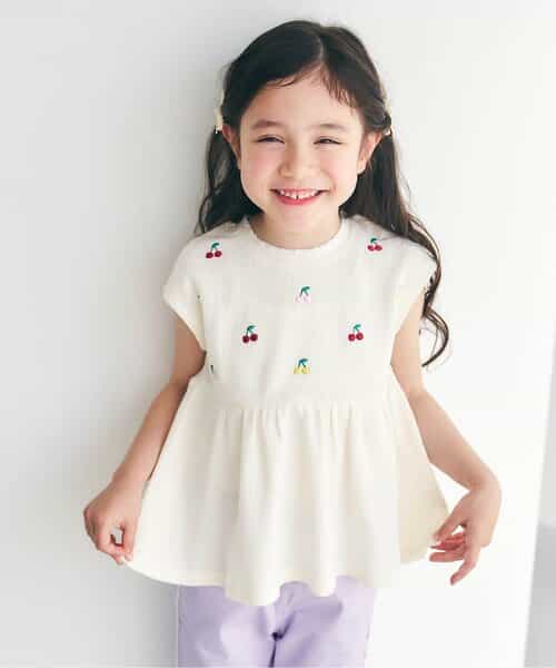 ☆4/28(火)お昼12:59まで3点10％OFF☆WEB限定 アソート刺繍ペプラムトップス