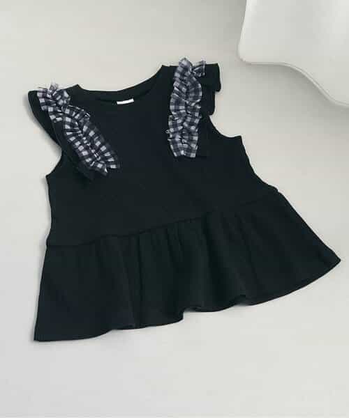 ☆4/28(火)お昼12:59まで3点10％OFF☆WEB限定 ワッフルフリルチュールトップス