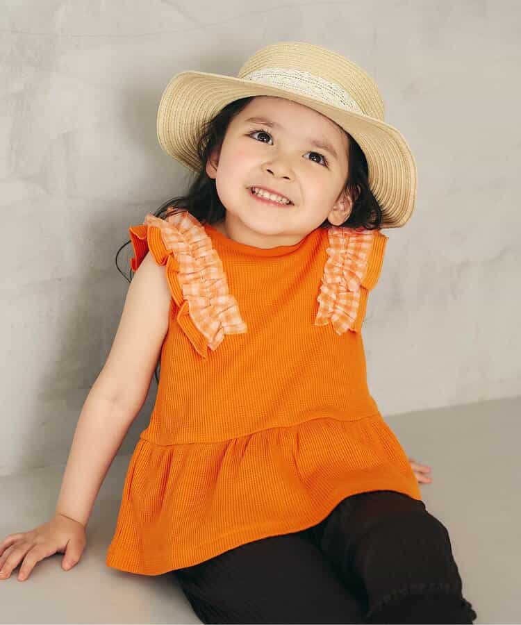 ☆4/28(火)お昼12:59まで3点10％OFF☆WEB限定 ワッフルフリルチュールトップス