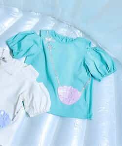シェルポシェットオフショルTシャツ