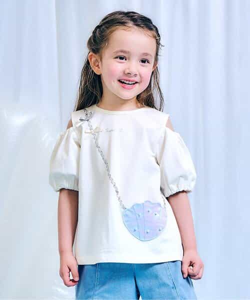 ★SALE★シェルポシェットオフショルTシャツ_接触冷感