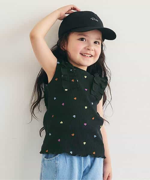 ノースリーブワッフルフリルTシャツ