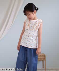 ★タイムセール★ノースリーブワッフルフリルTシャツ_950637