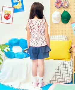 ノースリーブワッフルフリルTシャツ_843825