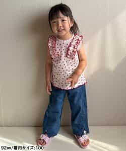★タイムセール★ノースリーブワッフルフリルTシャツ_911694