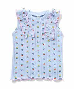 ノースリーブワッフルフリルTシャツ_843846
