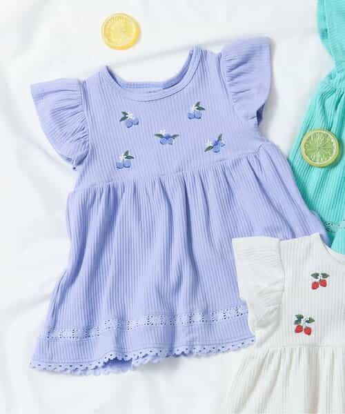 ★SALE★3柄フルーツモチーフ刺繍Tシャツ