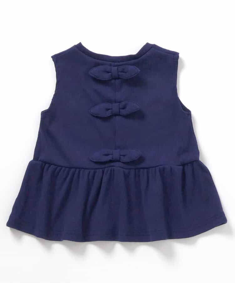 ☆4/28(火)お昼12:59まで3点10％OFF☆WEB限定 バックリボンノースリーブトップス