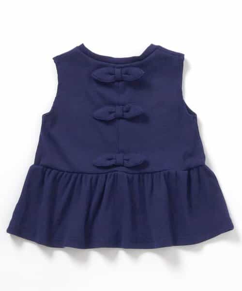 ☆4/28(火)お昼12:59まで3点10％OFF☆WEB限定 バックリボンノースリーブトップス