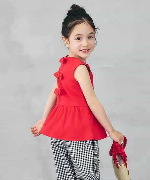 ☆4/28(火)お昼12:59まで3点10％OFF☆WEB限定 バックリボンノースリーブトップス