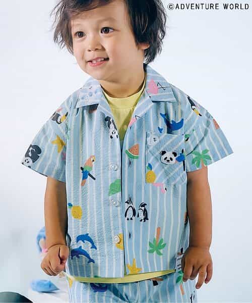 ★SALE★【リンク】アドベンチャーワールド開襟シャツ