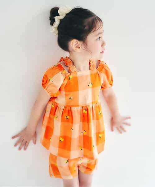 【リンク】肩フリルアソート刺繍チュニック