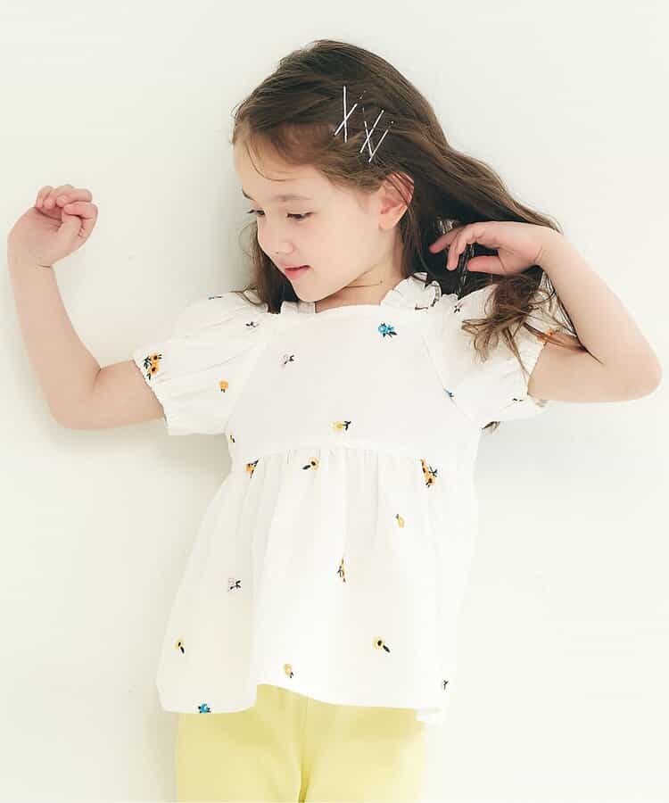 【リンク】肩フリルアソート刺繍チュニック