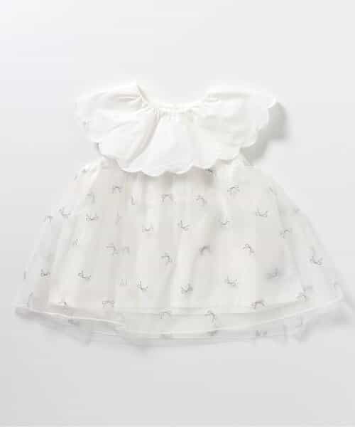 ★SALE★スカラップ衿チュール刺繍チュニック