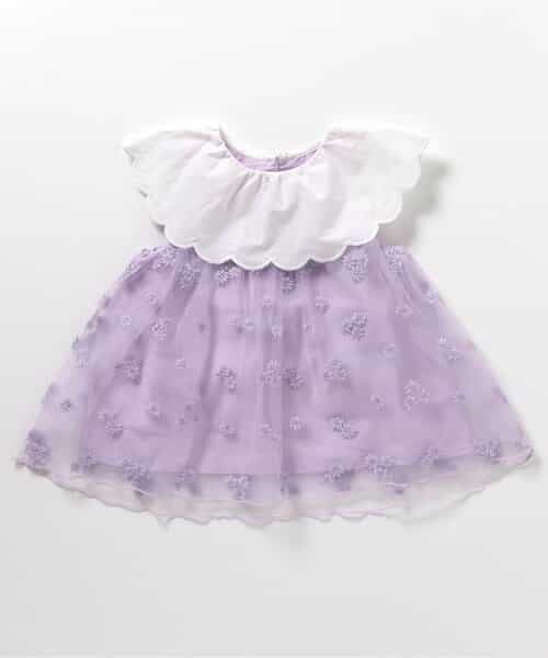 ★SALE★スカラップ衿チュール刺繍チュニック