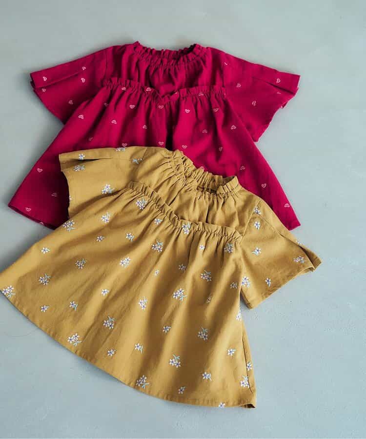 フラワー・ハート刺繍チュニック_セットアップ可_913705