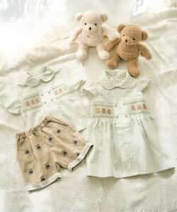 ☆SALE☆tiny bear スモッキング刺繍ワンピース（V317935