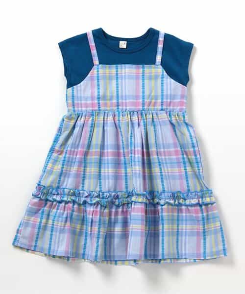 【リンク】3柄フリルキャミドッキングワンピース