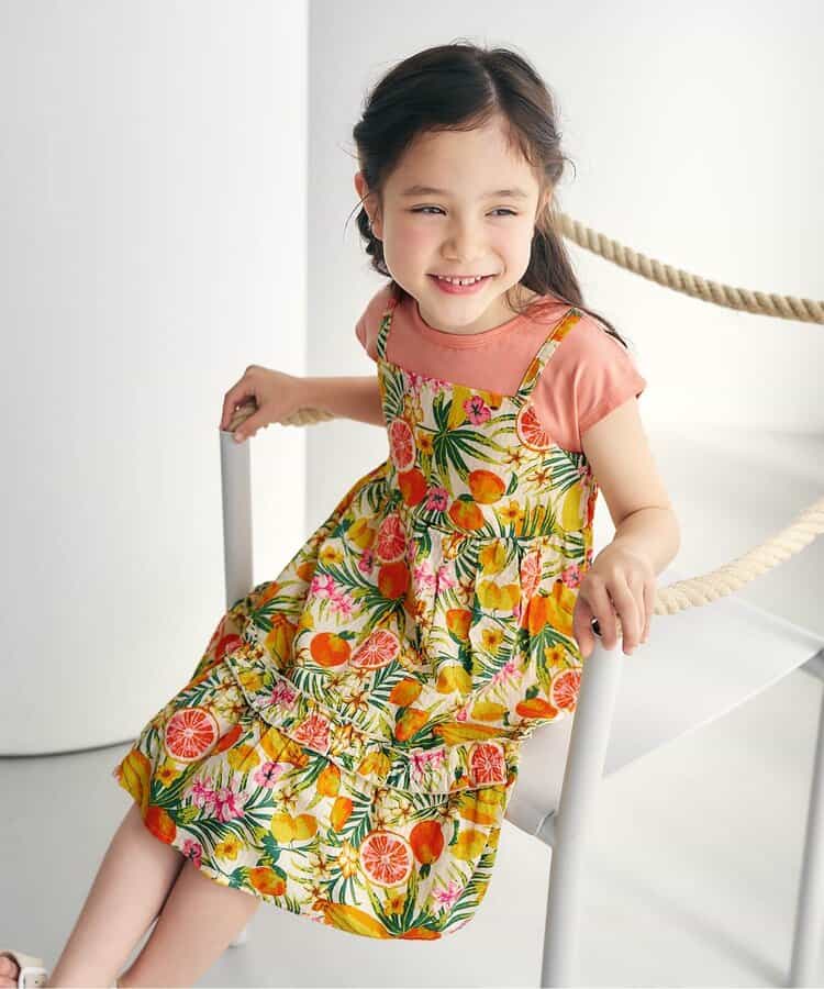 【リンク】3柄フリルキャミドッキングワンピース