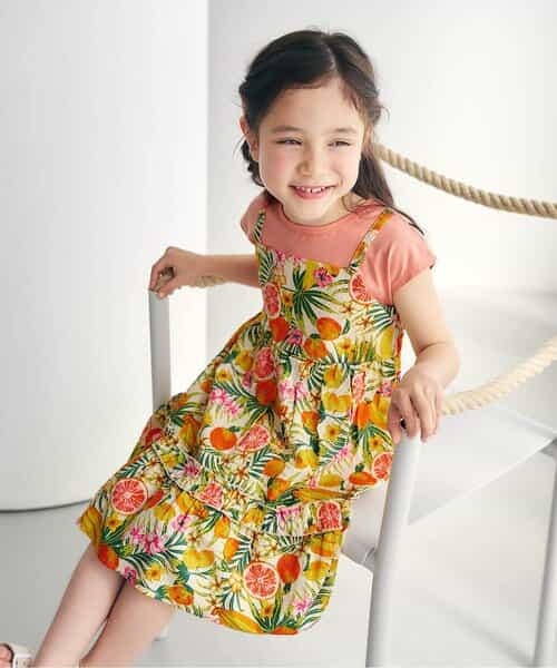 【リンク】3柄フリルキャミドッキングワンピース