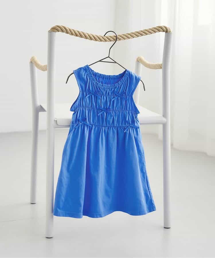 ☆4/28(火)お昼12:59まで3点10％OFF☆WEB限定 シャーリングリボンカットワンピース