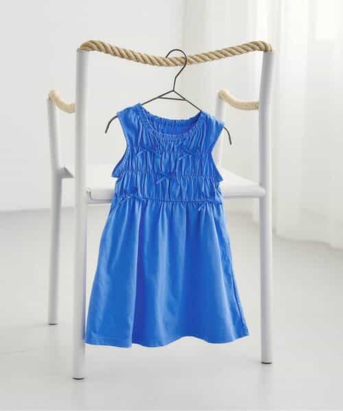 ☆4/28(火)お昼12:59まで3点10％OFF☆WEB限定 シャーリングリボンカットワンピース